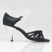 RAY ROSE 825 Drizzle | ULTRA-FLEX | Black Satin | Silver Heel